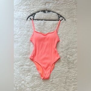 Censored bright coral Swimsuit